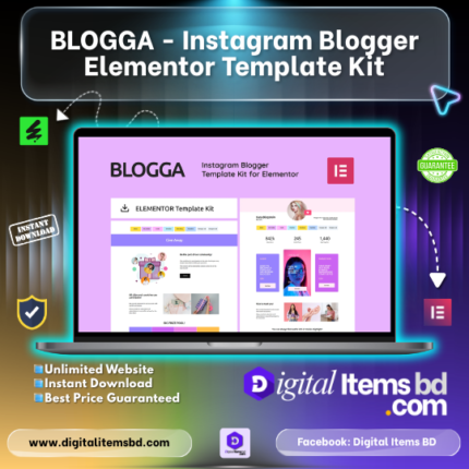 BLOGGA - Instagram Blogger Elementor Template Kit Price in Bangladesh