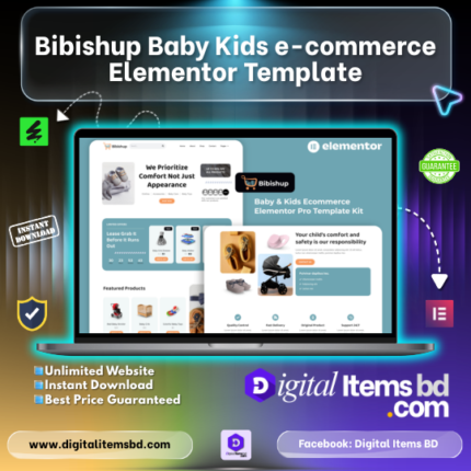 Bibishup Baby Kids e-commerce Elementor Template Price in Bangladesh