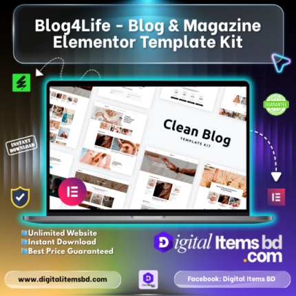 Blog4Life - Blog & Magazine Elementor Template Kit Price in Bangladesh