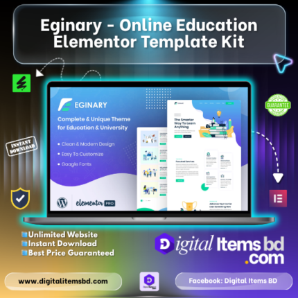 Eginary - Online Education Elementor Template Kit Price in Bangladesh