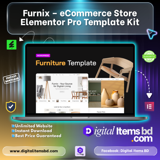 Furnix – eCommerce Store Elementor Pro Template Kit Furnix – eCommerce Store Elementor Pro Template Kit Price in Bangladesh