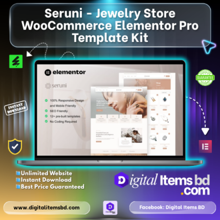 Seruni - Jewelry Store WooCommerce Elementor Pro Template Kit Price in Bangladesh